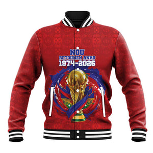 Custom Haiti Grenadye Alaso Baseball Jacket Red Nou Retounen Anko 1974-2026 - African Pride
