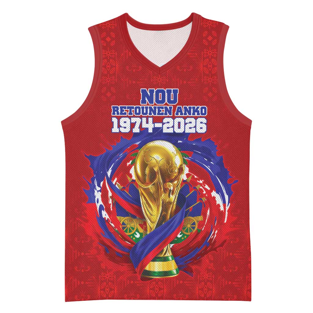 Custom Haiti Grenadye Alaso Basketball Jersey Red Nou Retounen Anko 1974-2026 - African Pride