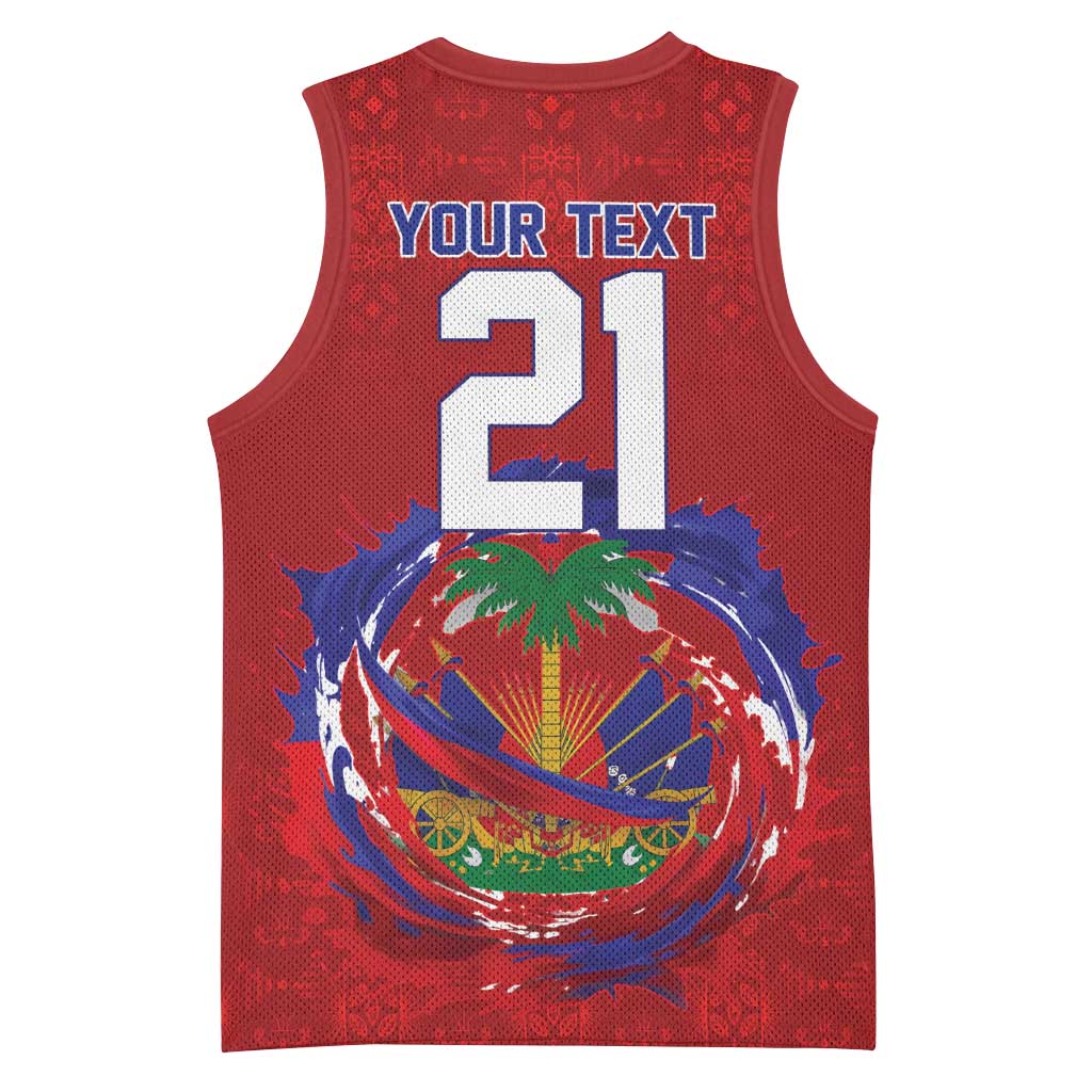 Custom Haiti Grenadye Alaso Basketball Jersey Red Nou Retounen Anko 1974-2026 - African Pride