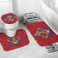 Haiti Grenadye Alaso Bathroom Set Red Nou Retounen Anko 1974-2026 - African Pride