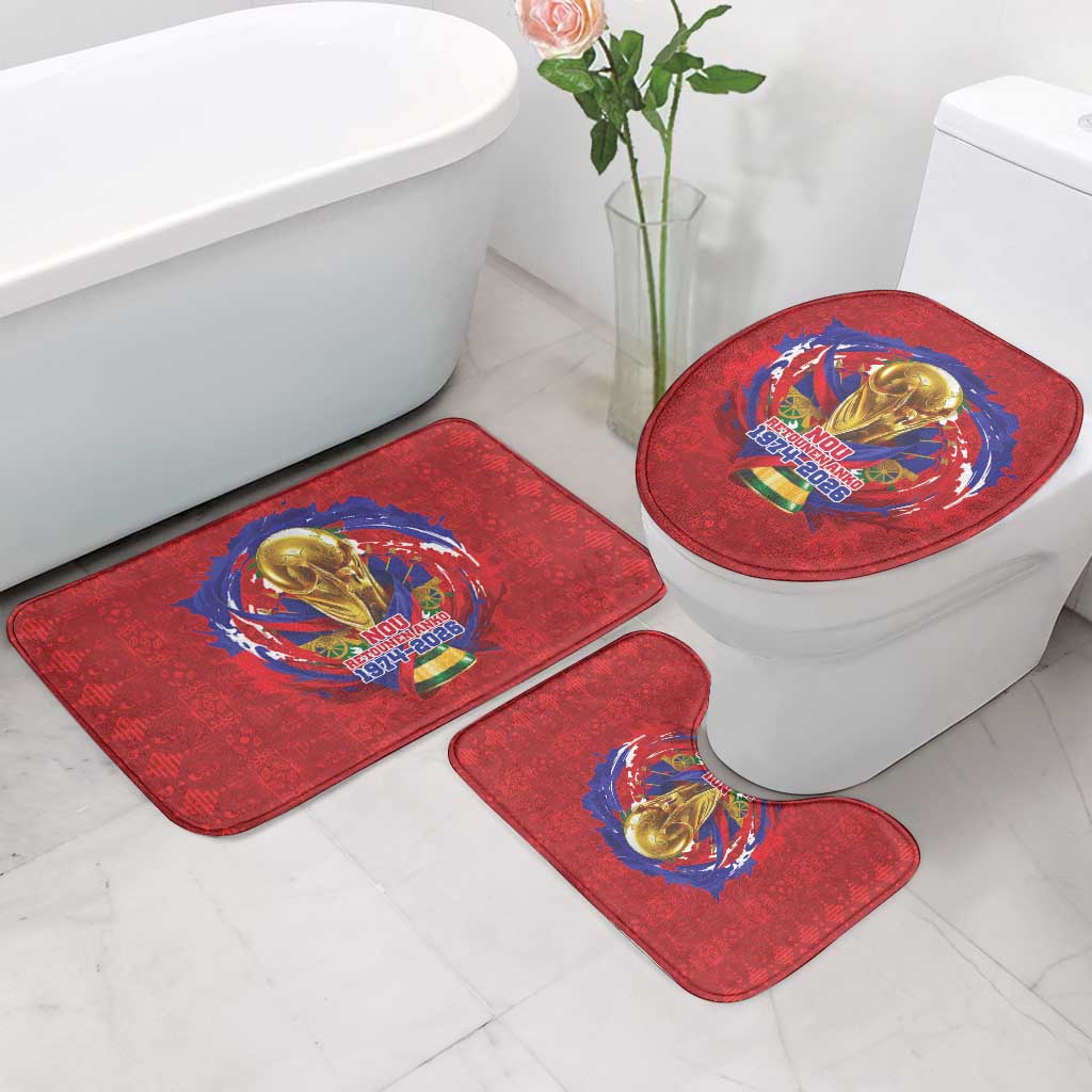 Haiti Grenadye Alaso Bathroom Set Red Nou Retounen Anko 1974-2026 - African Pride