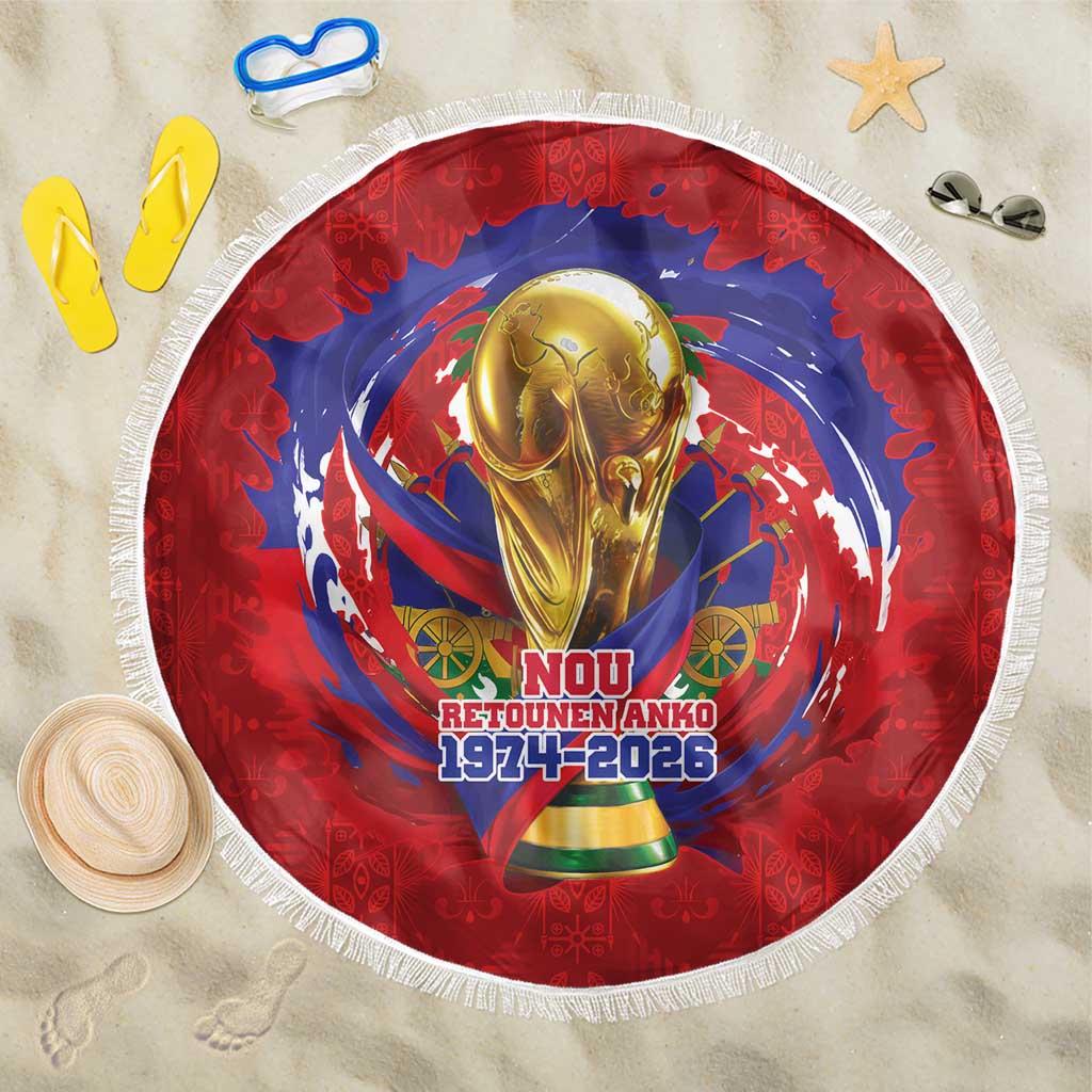 Haiti Grenadye Alaso Beach Blanket Red Nou Retounen Anko 1974-2026 - African Pride