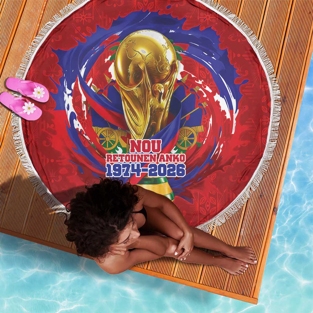 Haiti Grenadye Alaso Beach Blanket Red Nou Retounen Anko 1974-2026 - African Pride