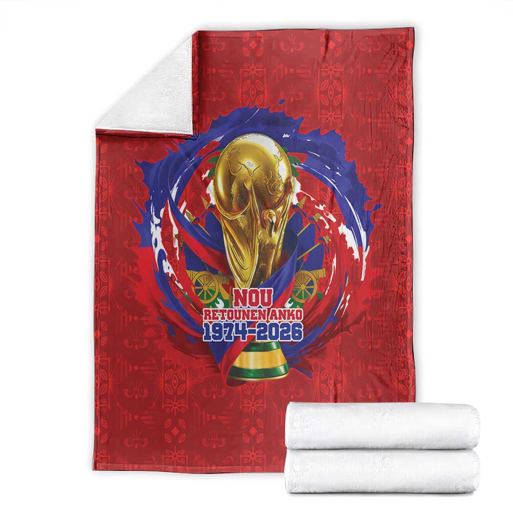 Haiti Grenadye Alaso Blanket Red Nou Retounen Anko 1974-2026 - African Pride