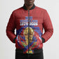 Custom Haiti Grenadye Alaso Bomber Puffer Jacket Red Nou Retounen Anko 1974-2026 - African Pride