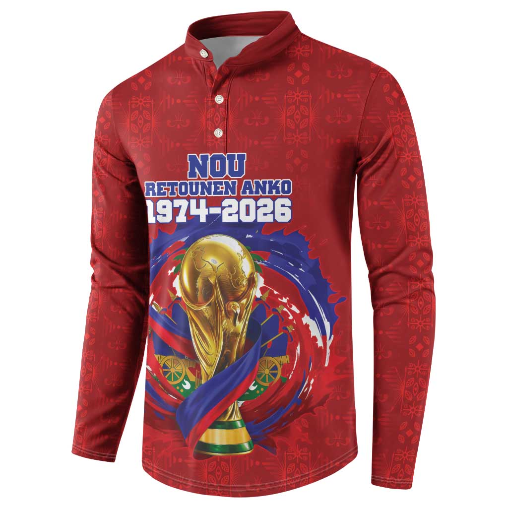 Custom Haiti Grenadye Alaso Button Sweatshirt Red Nou Retounen Anko 1974-2026