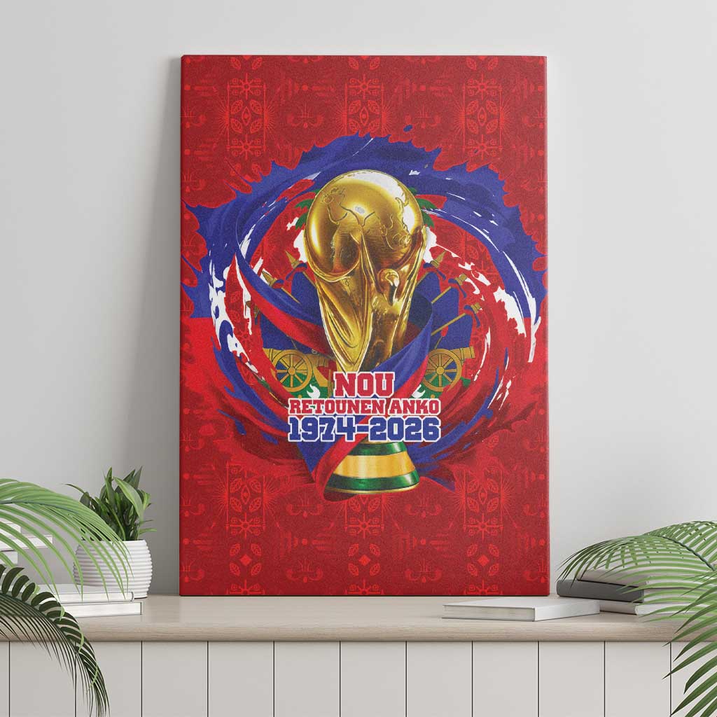 Haiti Grenadye Alaso Canvas Wall Art Red Nou Retounen Anko 1974-2026 - African Pride