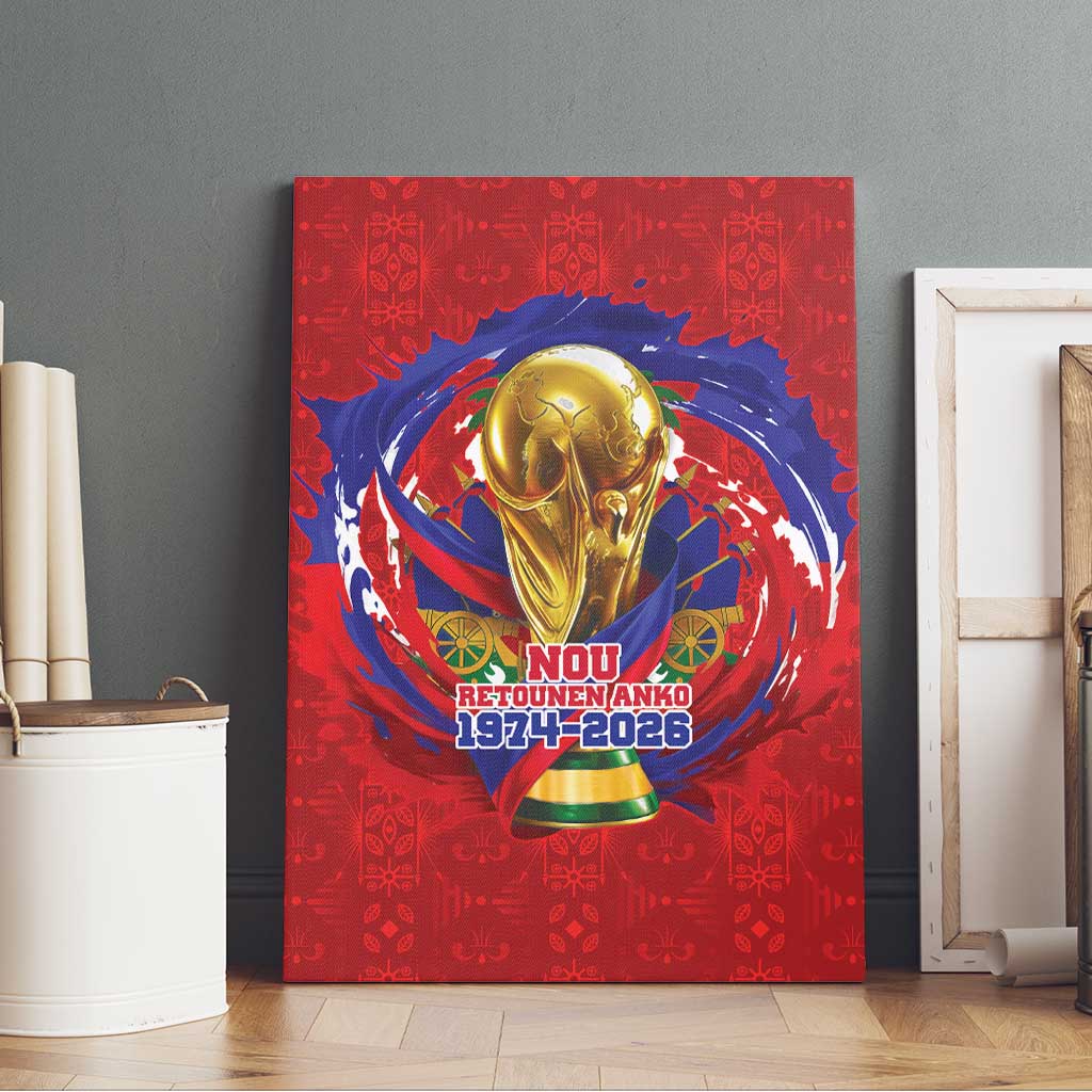 Haiti Grenadye Alaso Canvas Wall Art Red Nou Retounen Anko 1974-2026 - African Pride