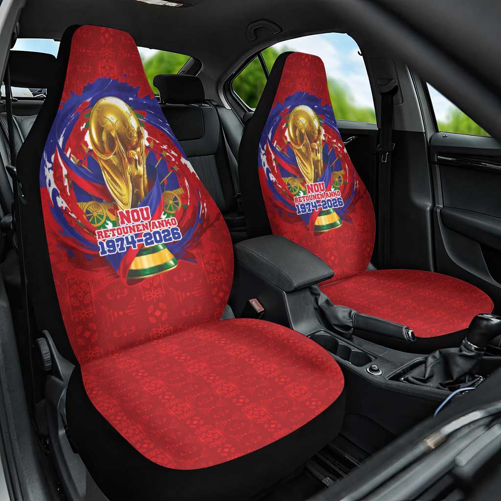 Haiti Grenadye Alaso Car Seat Cover Red Nou Retounen Anko 1974-2026 - African Pride