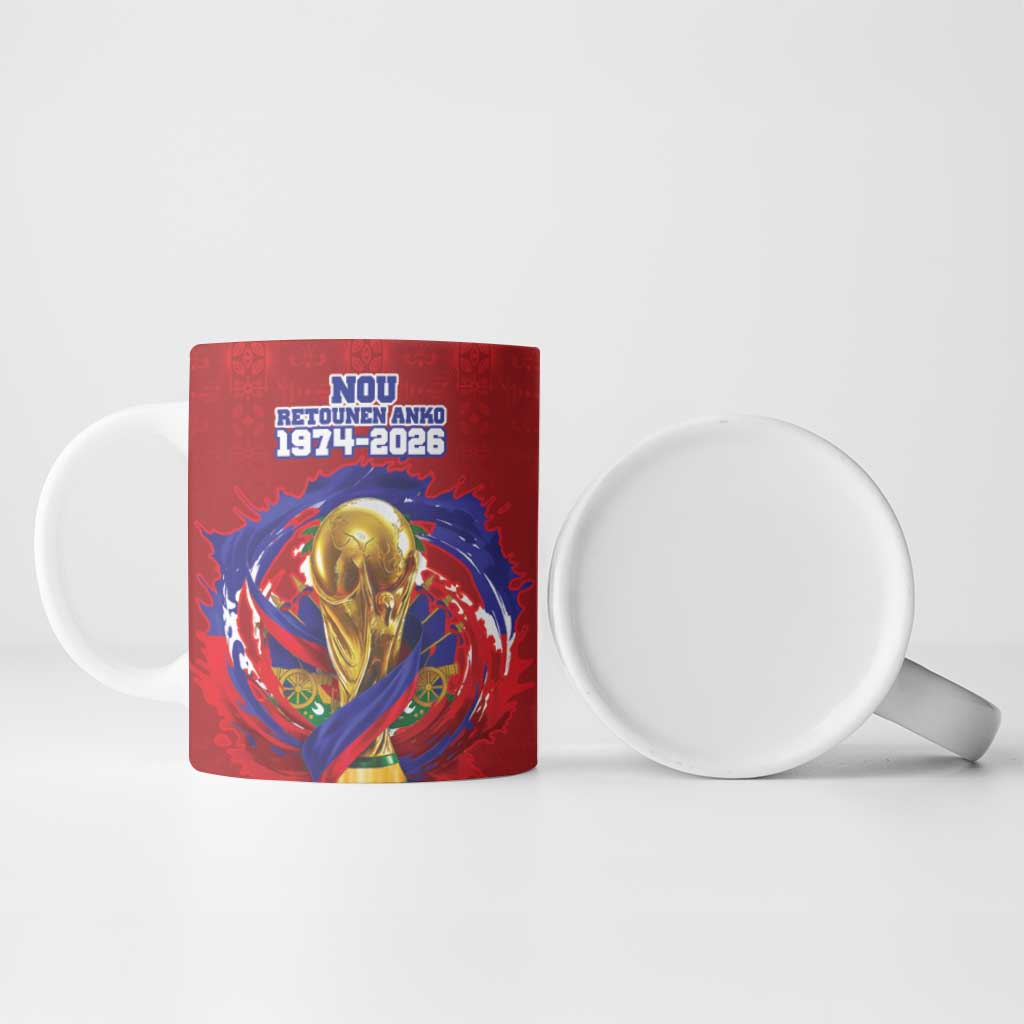 Custom Haiti Grenadye Alaso Ceramic Mug Red Nou Retounen Anko 1974-2026 - African Pride