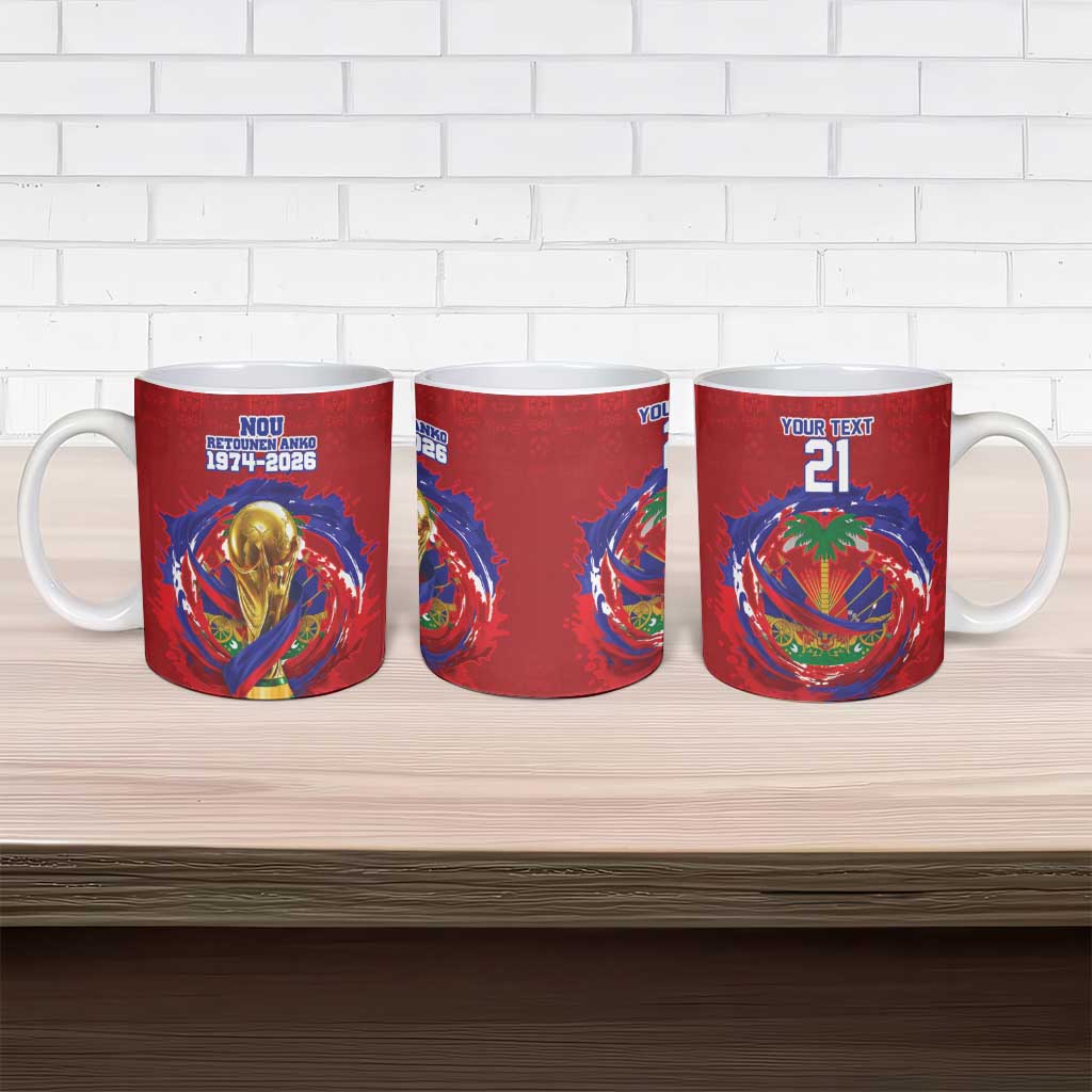 Custom Haiti Grenadye Alaso Ceramic Mug Red Nou Retounen Anko 1974-2026 - African Pride