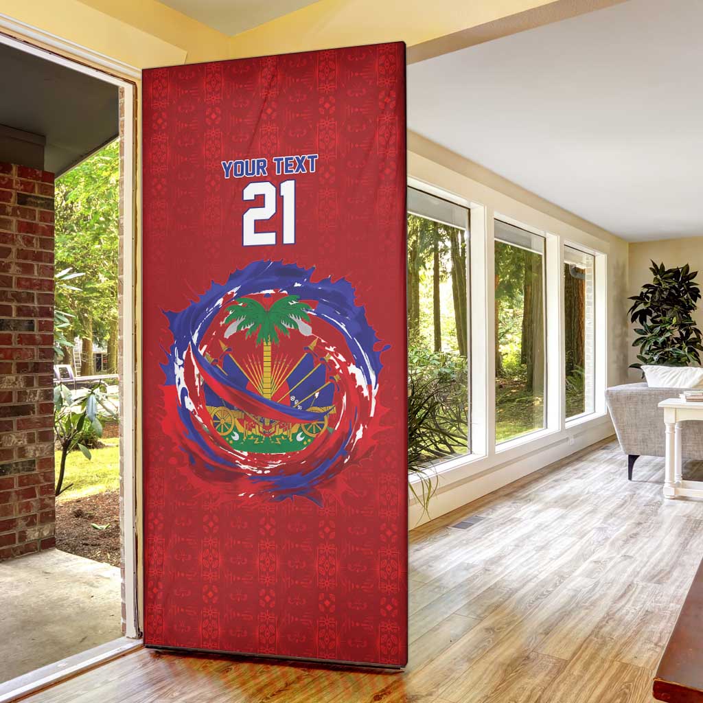 Custom Haiti Grenadye Alaso Door Cover Red Nou Retounen Anko 1974-2026 - African Pride