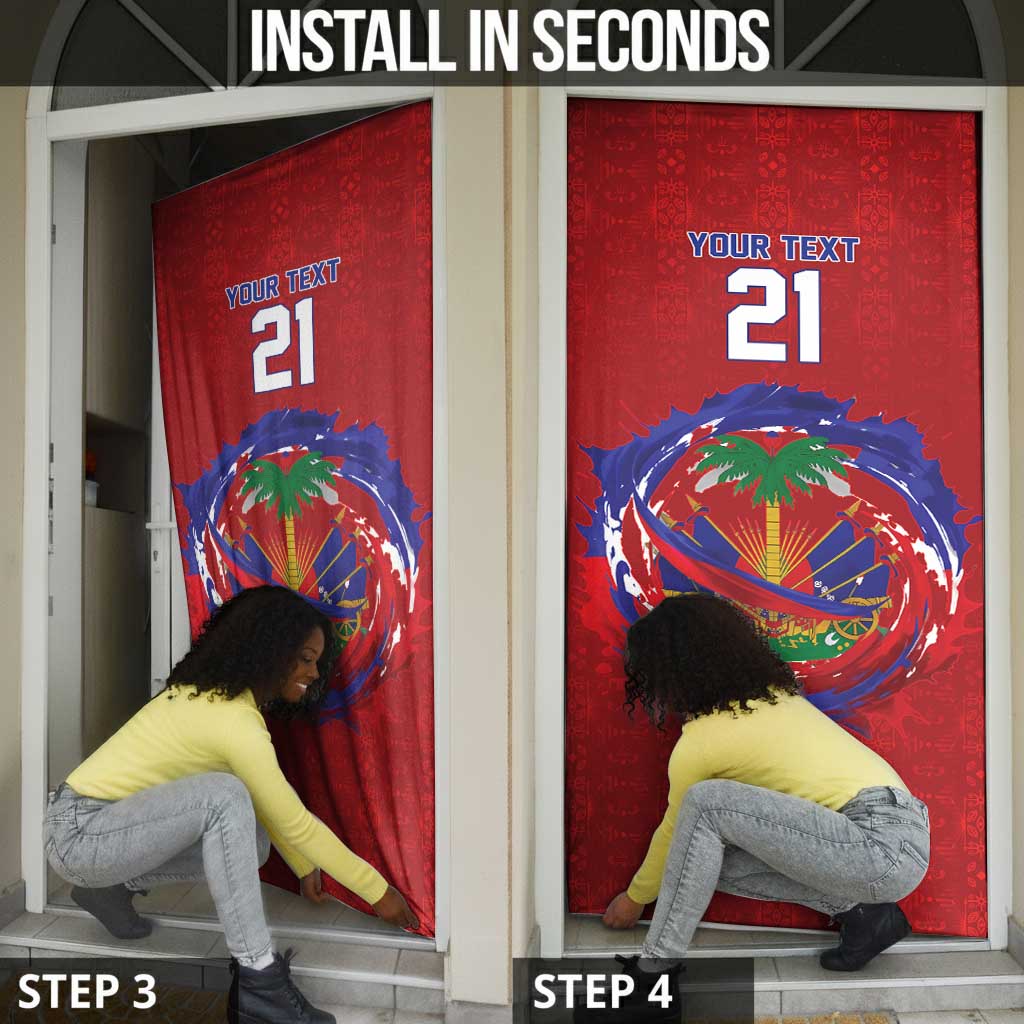 Custom Haiti Grenadye Alaso Door Cover Red Nou Retounen Anko 1974-2026 - African Pride