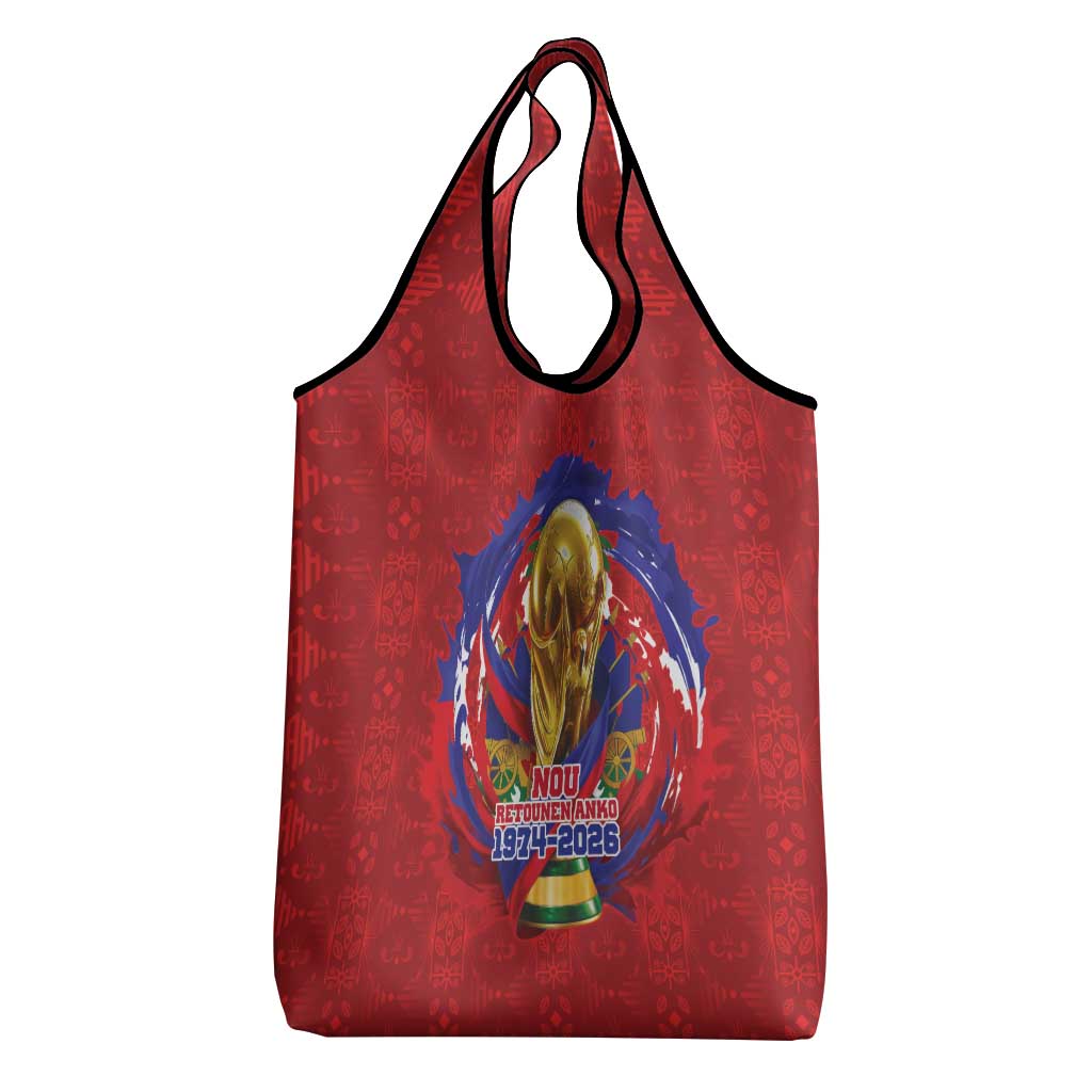 Haiti Grenadye Alaso Grocery Bag Red Nou Retounen Anko 1974-2026 - African Pride