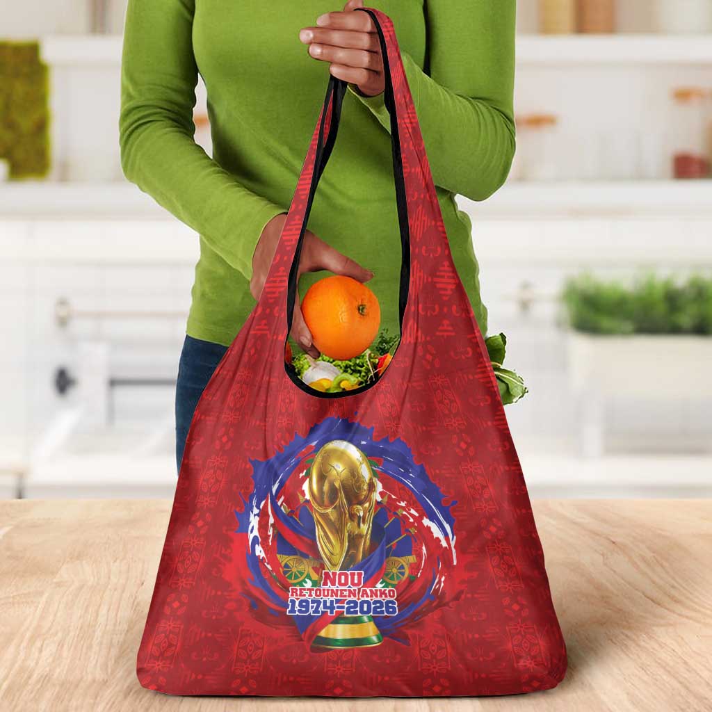 Haiti Grenadye Alaso Grocery Bag Red Nou Retounen Anko 1974-2026 - African Pride