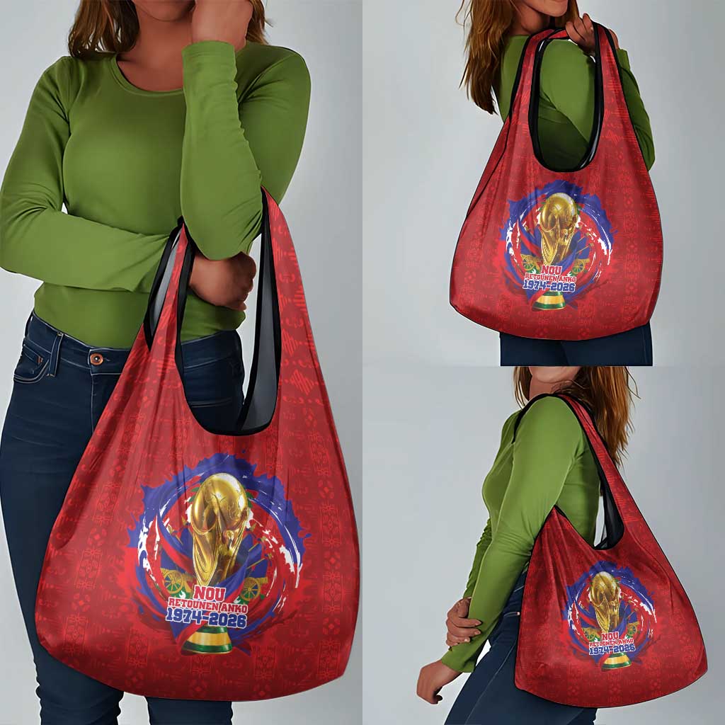 Haiti Grenadye Alaso Grocery Bag Red Nou Retounen Anko 1974-2026 - African Pride