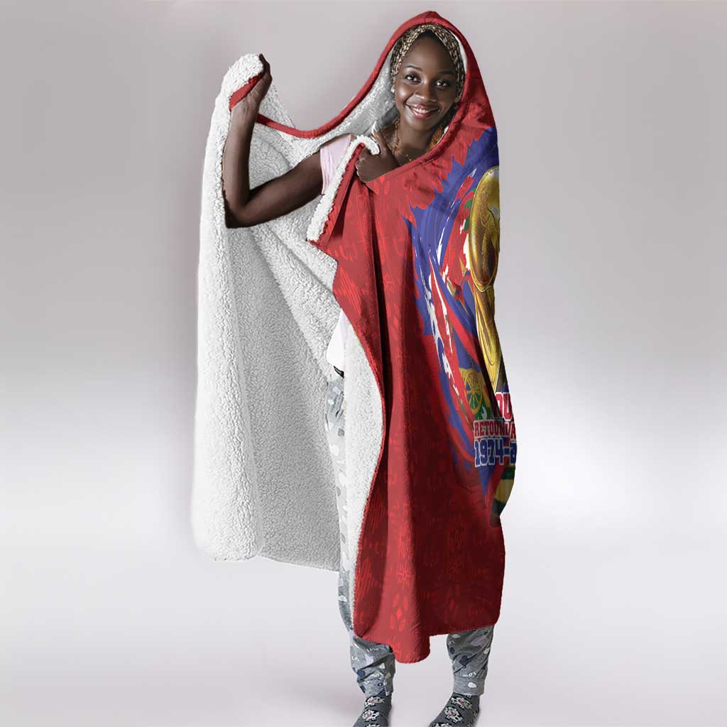 Haiti Grenadye Alaso Hooded Blanket Red Nou Retounen Anko 1974-2026 - African Pride