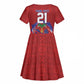 Custom Haiti Grenadye Alaso Kid Short Sleeve Dress Red Nou Retounen Anko 1974-2026 - African Pride