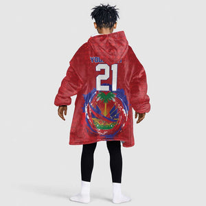 Custom Haiti Grenadye Alaso Kid Wearable Blanket Hoodie Red Nou Retounen Anko 1974-2026 - African Pride