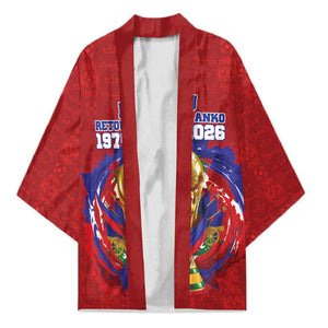Custom Haiti Grenadye Alaso Kimono Red Nou Retounen Anko 1974-2026 - African Pride