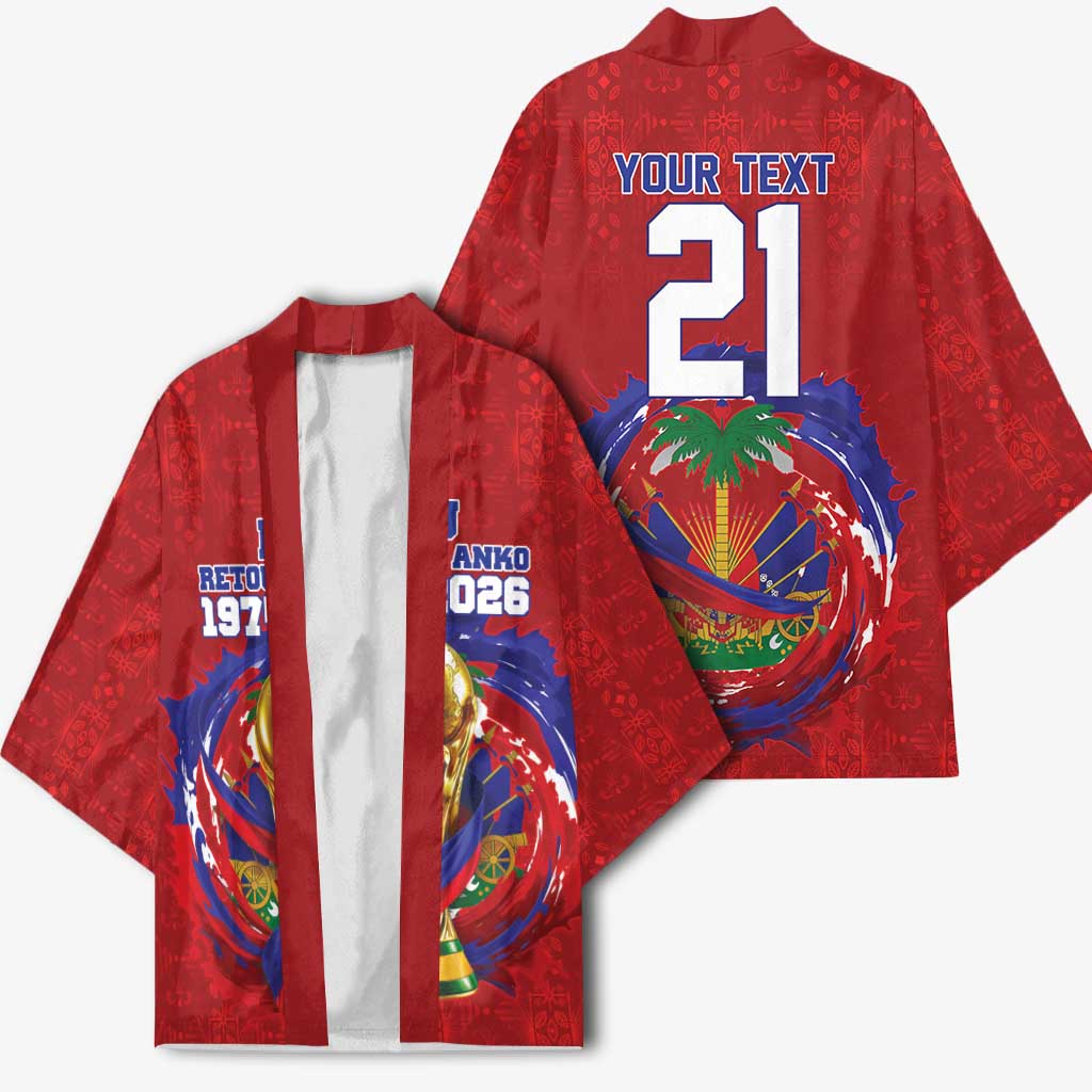 Custom Haiti Grenadye Alaso Kimono Red Nou Retounen Anko 1974-2026 - African Pride
