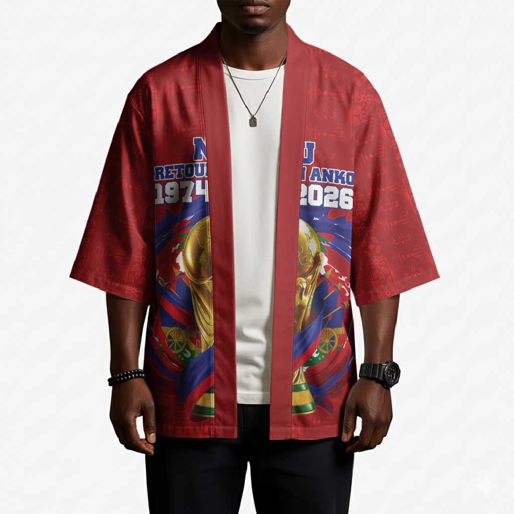 Custom Haiti Grenadye Alaso Kimono Red Nou Retounen Anko 1974-2026 - African Pride