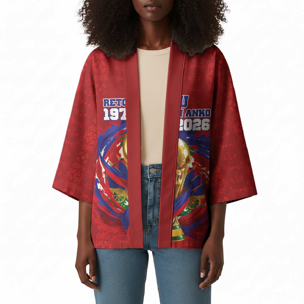 Custom Haiti Grenadye Alaso Kimono Red Nou Retounen Anko 1974-2026 - African Pride