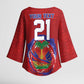 Custom Haiti Grenadye Alaso Kimono Sleeve Blouse Red Nou Retounen Anko 1974-2026 - African Pride