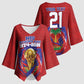 Custom Haiti Grenadye Alaso Kimono Sleeve Blouse Red Nou Retounen Anko 1974-2026 - African Pride