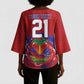 Custom Haiti Grenadye Alaso Kimono Sleeve Blouse Red Nou Retounen Anko 1974-2026 - African Pride