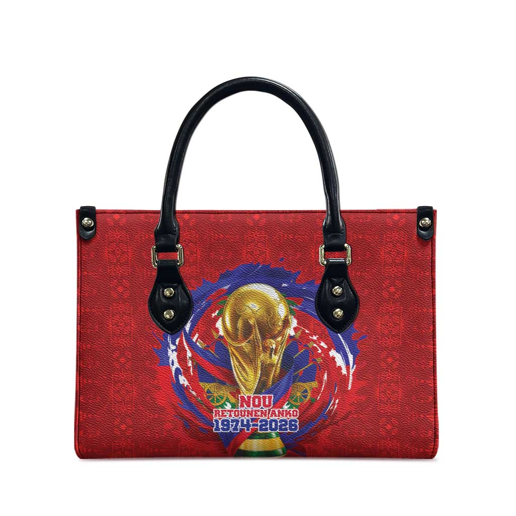 Haiti Grenadye Alaso Leather Bag Red Nou Retounen Anko 1974-2026 - African Pride