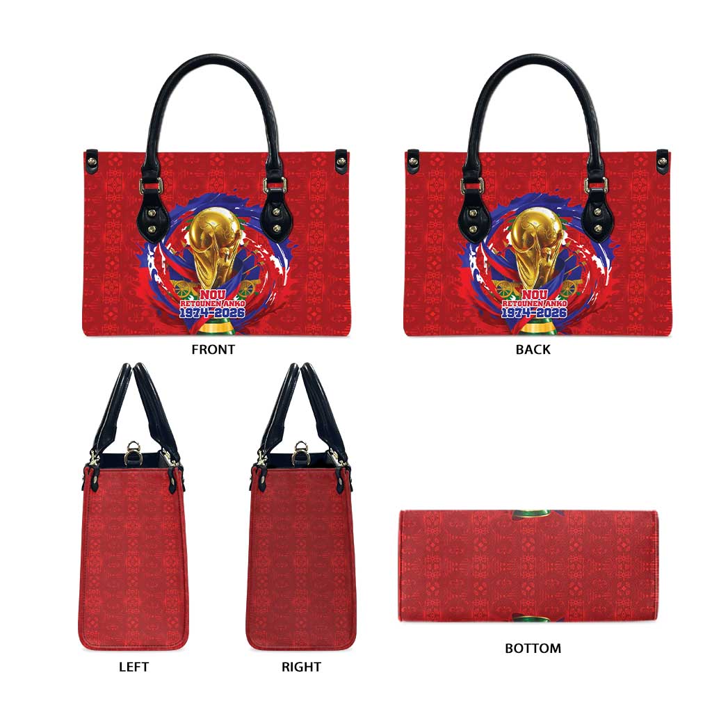 Haiti Grenadye Alaso Leather Bag Red Nou Retounen Anko 1974-2026 - African Pride