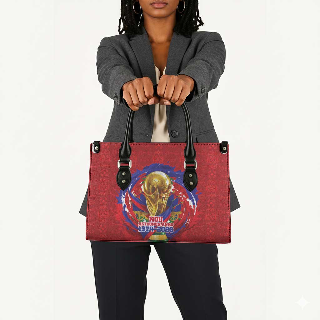 Haiti Grenadye Alaso Leather Bag Red Nou Retounen Anko 1974-2026 - African Pride