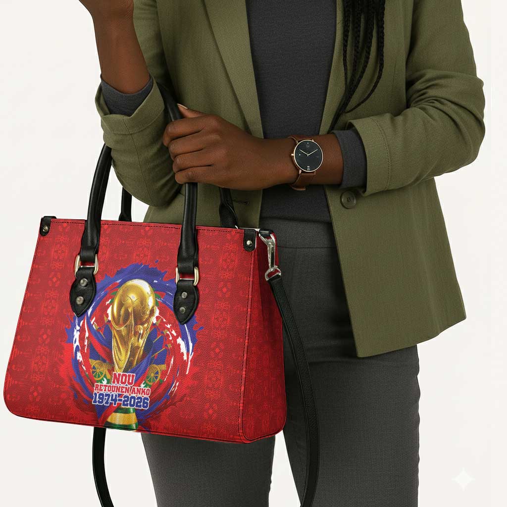 Haiti Grenadye Alaso Leather Bag Red Nou Retounen Anko 1974-2026 - African Pride