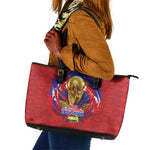 Haiti Grenadye Alaso Leather Tote Bag Red Nou Retounen Anko 1974-2026 - African Pride