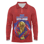 Custom Haiti Grenadye Alaso Long Sleeve Polo Shirt Red Nou Retounen Anko 1974-2026 - African Pride