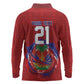 Custom Haiti Grenadye Alaso Long Sleeve Polo Shirt Red Nou Retounen Anko 1974-2026 - African Pride