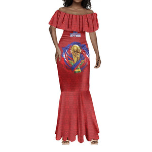 Custom Haiti Grenadye Alaso Mermaid Dress Red Nou Retounen Anko 1974-2026 - African Pride