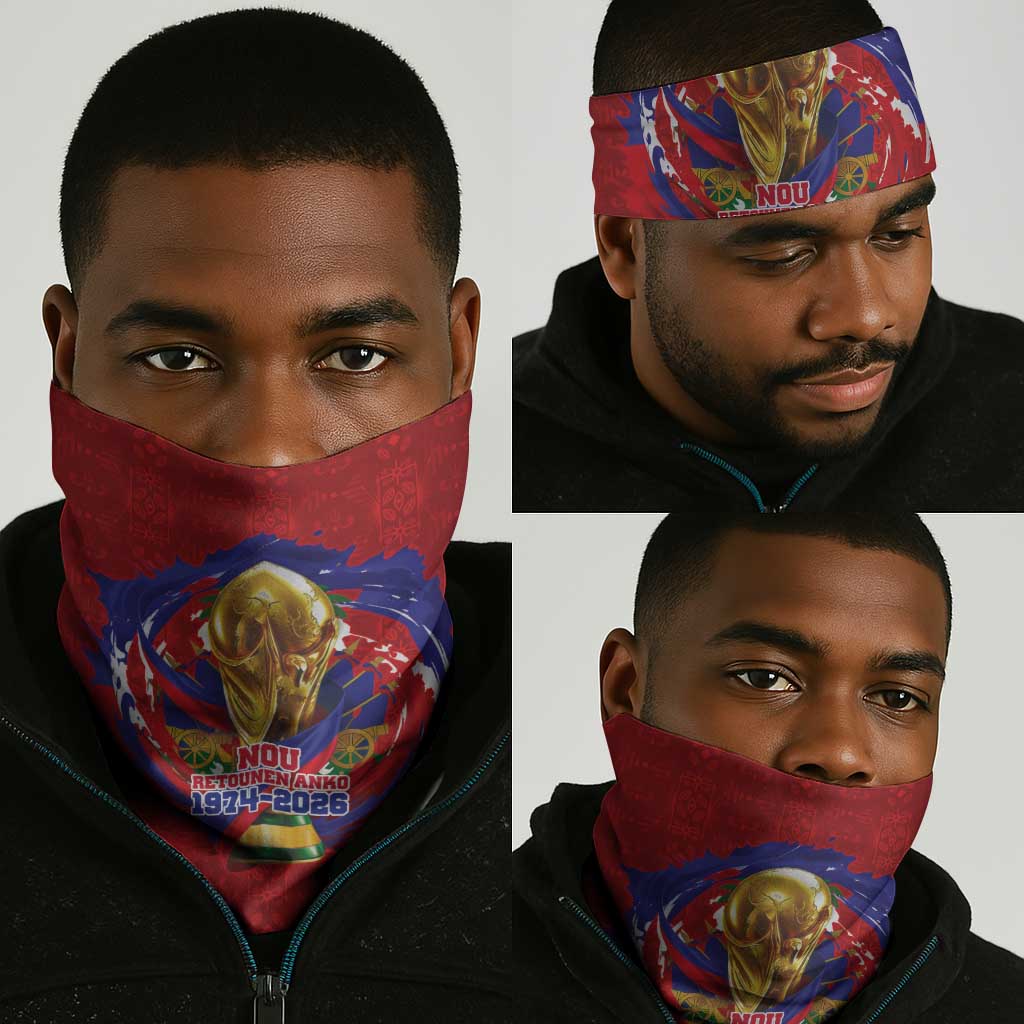 Haiti Grenadye Alaso Neck Gaiter Red Nou Retounen Anko 1974-2026 - African Pride