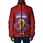 Custom Haiti Grenadye Alaso Padded Jacket Red Nou Retounen Anko 1974-2026 - African Pride