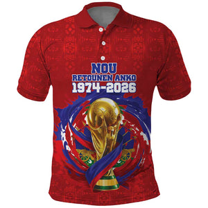 Custom Haiti Grenadye Alaso Polo Shirt Red Nou Retounen Anko 1974-2026 - African Pride
