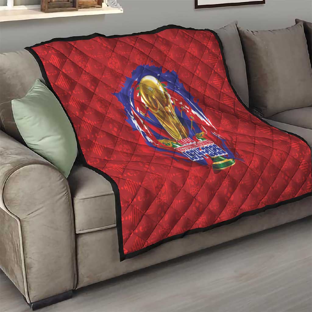 Haiti Grenadye Alaso Quilt Red Nou Retounen Anko 1974-2026 - African Pride