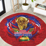 Haiti Grenadye Alaso Round Carpet Red Nou Retounen Anko 1974-2026 - African Pride