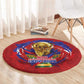 Haiti Grenadye Alaso Round Carpet Red Nou Retounen Anko 1974-2026 - African Pride