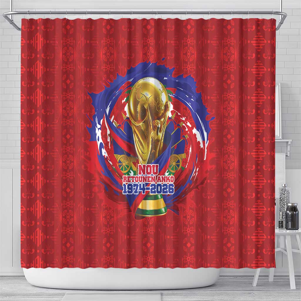 Haiti Grenadye Alaso Shower Curtain Red Nou Retounen Anko 1974-2026 - African Pride