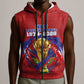 Custom Haiti Grenadye Alaso Sleeveless Zip Hoodie Red Nou Retounen Anko 1974-2026 - African Pride