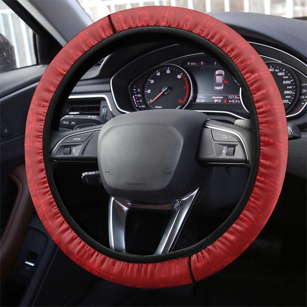 Haiti Grenadye Alaso Steering Wheel Cover Red Nou Retounen Anko 1974-2026 - African Pride