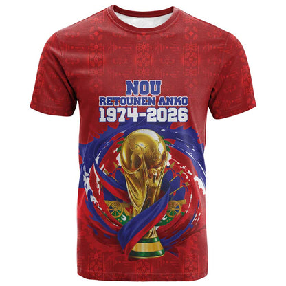 Custom Haiti Grenadye Alaso T shirt Red Nou Retounen Anko 1974-2026 - African Pride