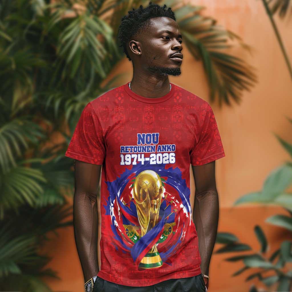 Custom Haiti Grenadye Alaso T shirt Red Nou Retounen Anko 1974-2026 - African Pride