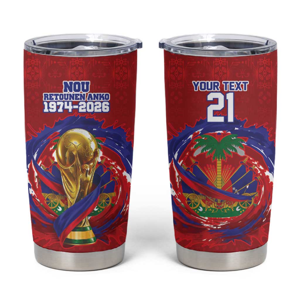 Custom Haiti Grenadye Alaso Tumbler Cup Red Nou Retounen Anko 1974-2026 - African Pride